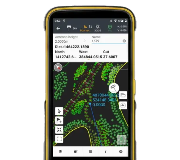 Geodetic ORB Ultra-rugged Android data controller with 5.5” HD+ display for different applications.